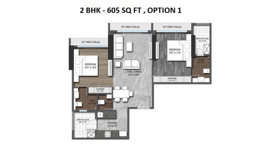 Roswalt-Zaiden-Floor-Plan-2BHK-605 Sqft